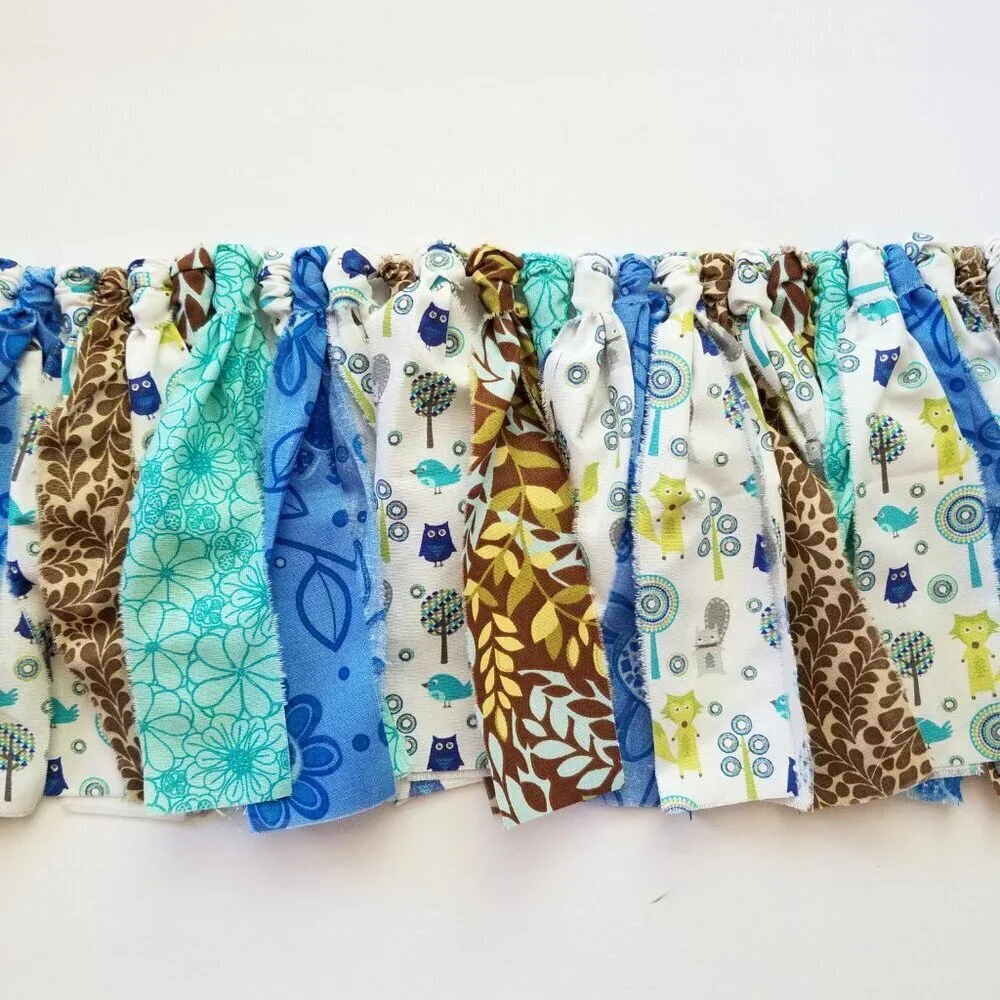 Fabric Banner Wall Hanging | Cubicle Decor, Fabric Garland | Forest Animals | 7’